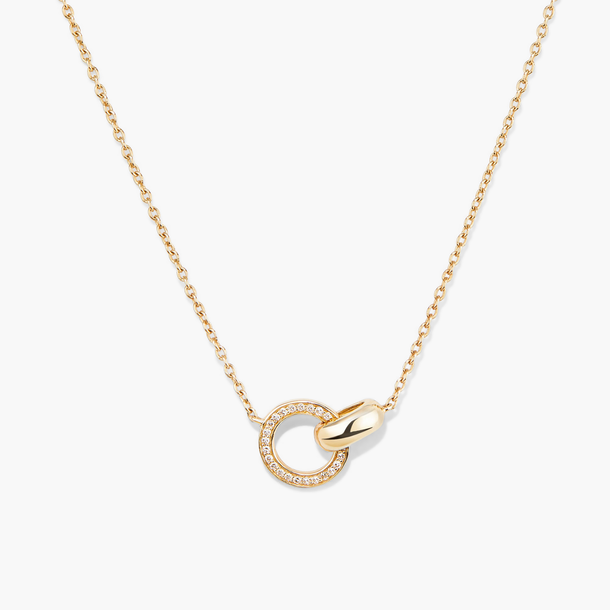 Pav&eacute; Diamond Linked Necklace